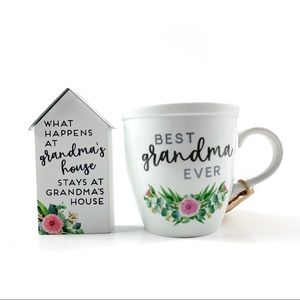 NWT Collins •Best Grandma Ever• Mug & Block Set
